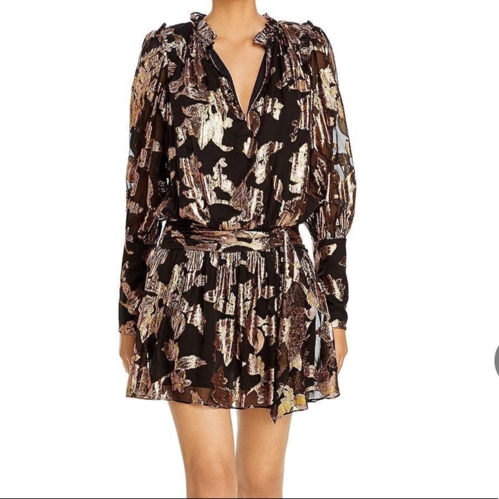 RAMY BROOK Jayda Metallic A Line Dress